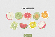 Pastel Fruits Watercolor Clipart, a Food Illustration by creationsbyapuruh (Thumbnail 5 of 9)