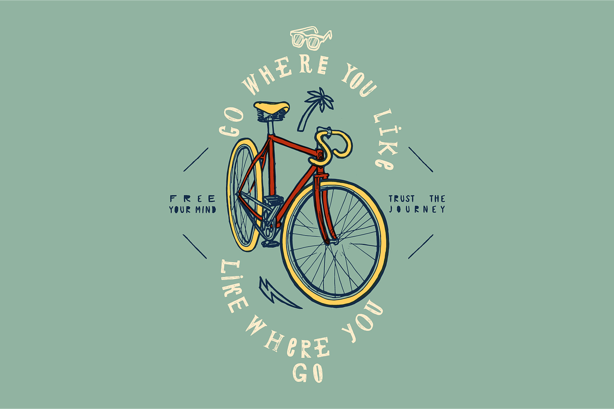 Go Where You LIke, a Sport Illustration by hand draw (Photo 1 of 3)