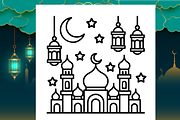 Bold & Easy Ramadan Coloring Book, a Seasonal Illustration by Design Zone (Thumbnail 4 of 5)