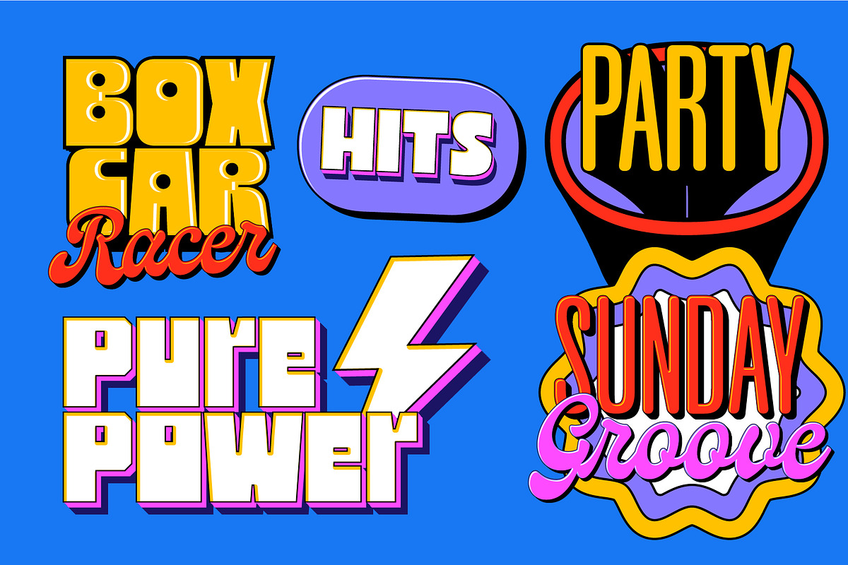 Popwave Font Pack, a Sans Serif Font by Adam Fathony (Photo 18 of 18)