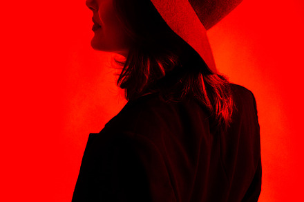 Women with a Hat in Red Light, a Beauty & Fashion Photo by Vyacheslav Photo
