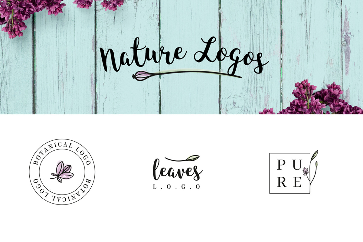 Nature & floral premade logos +BONUS, a Branding & Logo Template by AgataCreate (Photo 5 of 6)