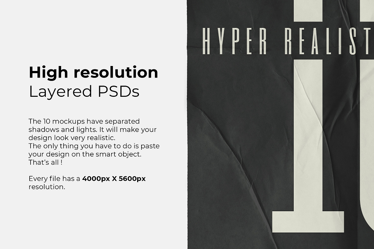 Wrinkled Papers and Plastics Mockups, a Poster Template by Mocku (Photo 4 of 13)