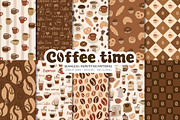 Cozy Coffee Seamless pattern, a Pattern Graphic by CreativeChristiana (Thumbnail 1 of 12)