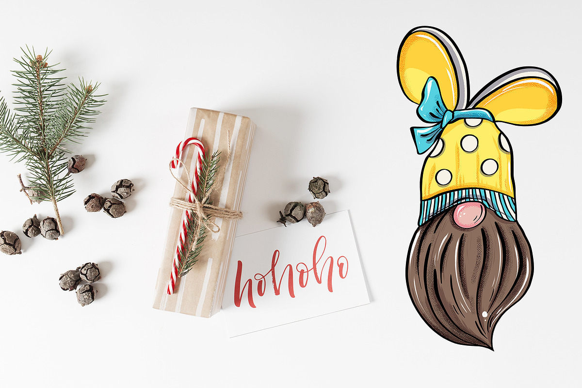 Christmas Gnomes clipart Procreate, a Decorative Illustration by ElladesignCo (Photo 6 of 7)