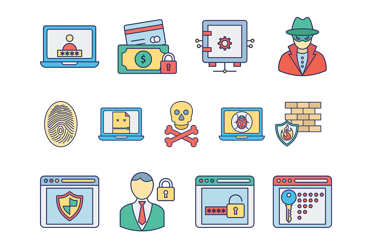 Malware and Antivirus Icons, an Outline Icon by Vector Portal (Photo 5 of 5)
