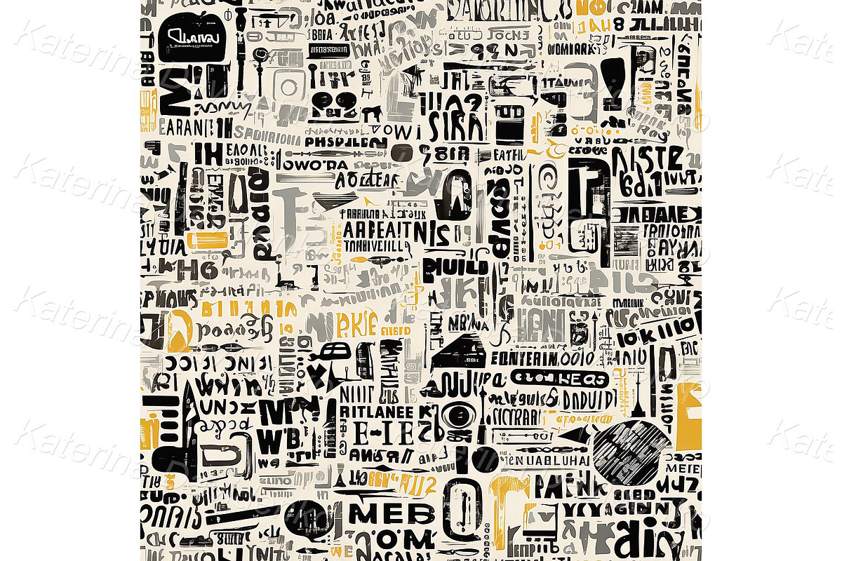 Newspapers seamless patterns set, a Pattern Graphic by Bubert Art (Photo 7 of 14)