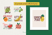 Friut party. Graphic collection, a Decorative Illustration by MagicForestory (Thumbnail 8 of 9)