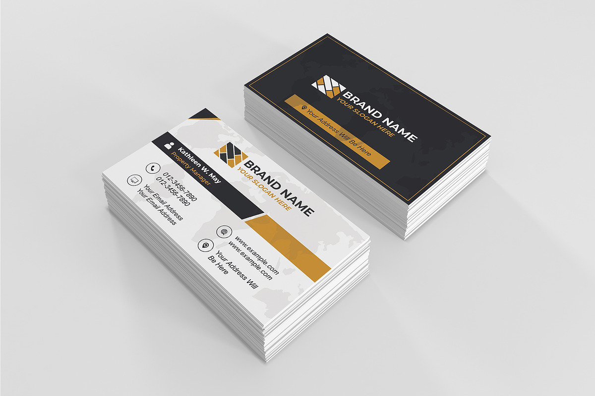 Monochrome Card Template PSD preview 7