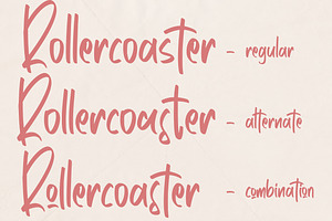 Rollercoaster - Marker Font