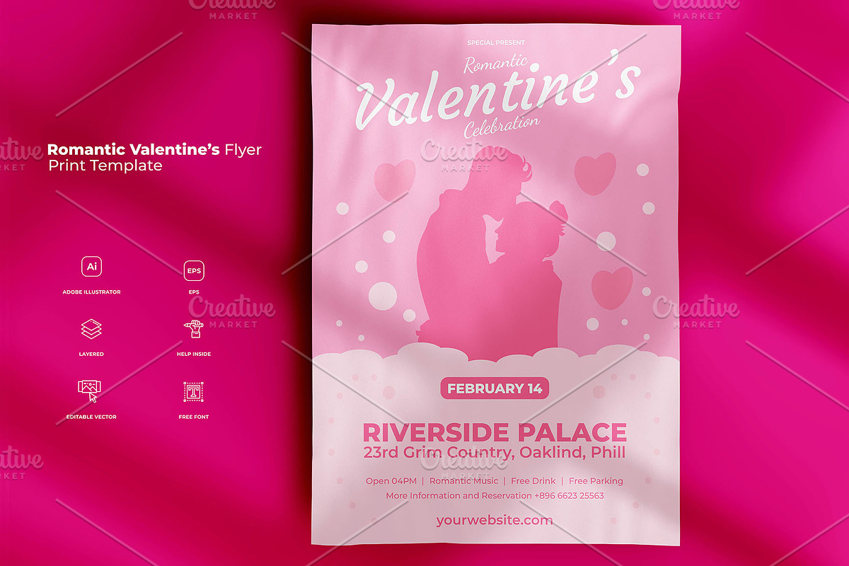 Valentine's Flyer, a Flyer Template by LIOKIVA Studio