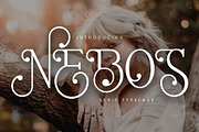 Nebos - Elegant Serif Typeface, a Serif Font by Font Kingdom (Thumbnail 1 of 9)
