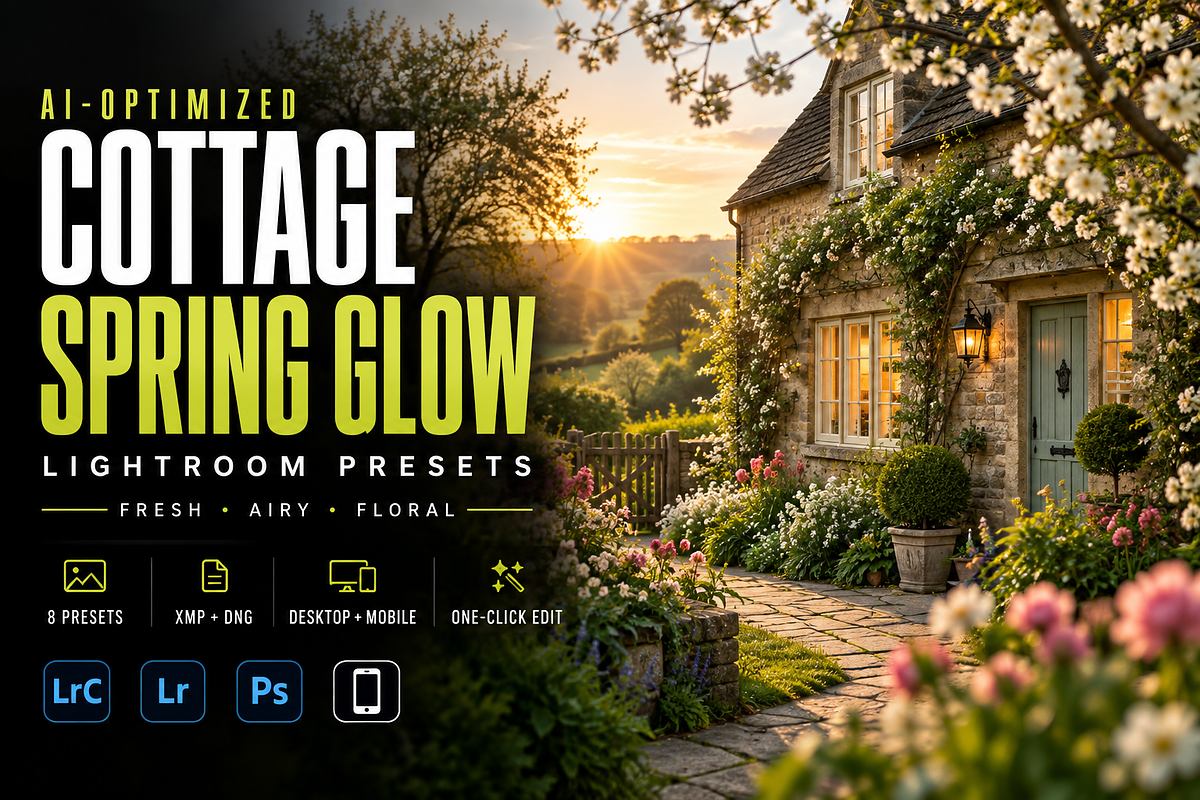 Cottage Spring Glow Presets, a Preset Add-On by AAA Presets (Photo 1 of 13)