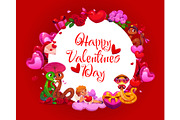 Happy valentines day greeting card, an Illustration by Vector Tradition (Thumbnail 3 of 3)