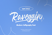 Ravvegin - Calligraphy Font, a Handwritten Font by Haps Space (Thumbnail 1 of 15)