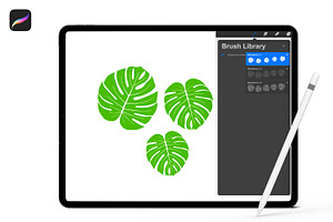 Procreate Monstera Leaf Brushes Set