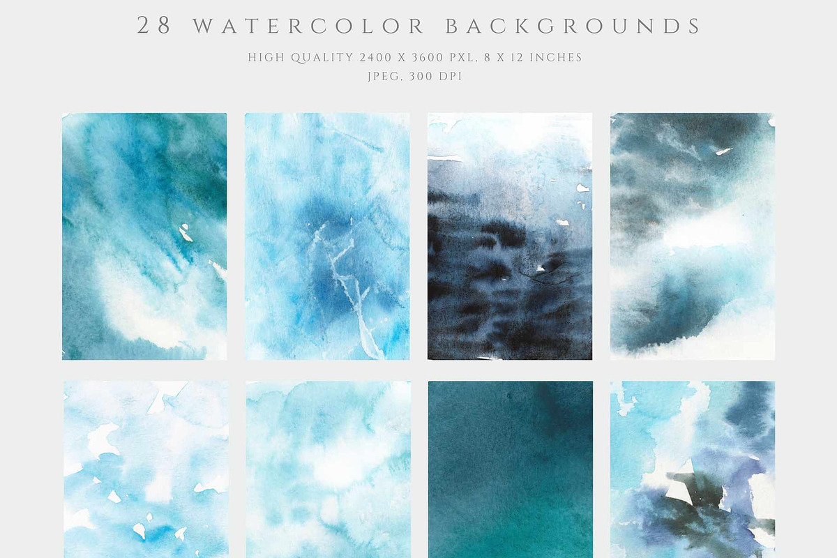 Deep ocean hand-painted backgrounds, a Texture Graphic by Kolorata Art (Photo 6 of 9)