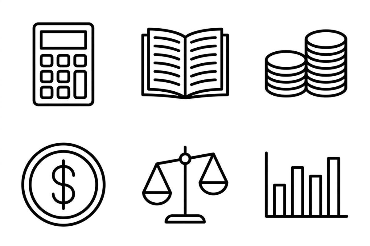 32 Accounting Bookkeeping Icon Set, an Outline Icon by adenpinkstore (Photo 5 of 15)