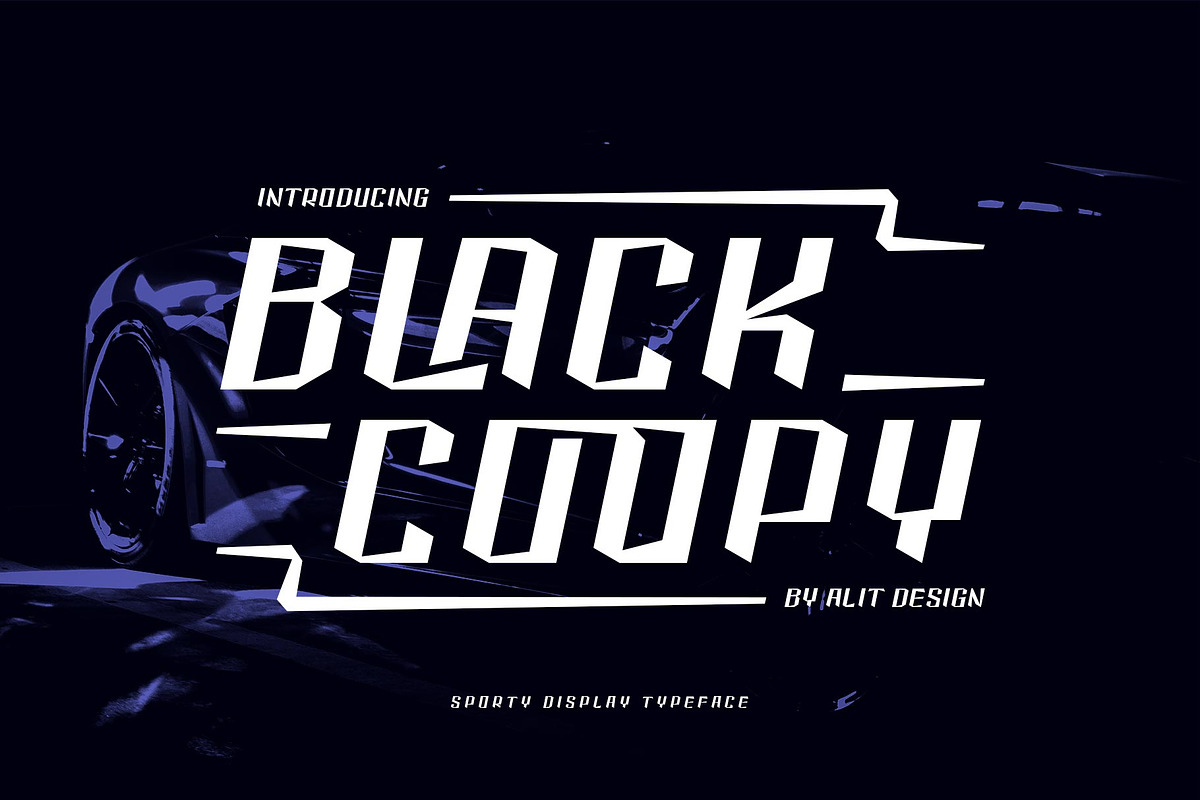Black Coopy Typeface, a Script Font by alit design (Photo 1 of 16)