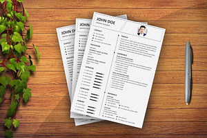 Minimal Modern Resume Template Desig