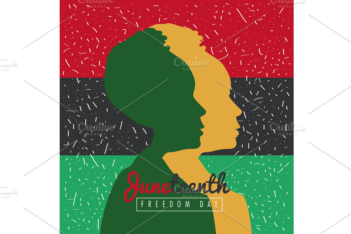 juneteenth freedom day afro woman, an Illustration by studiogstock