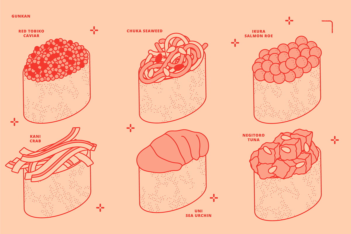 Sushi Vector Food Illustrations, a Food Illustration by TheFoodAtlas (Photo 5 of 15)