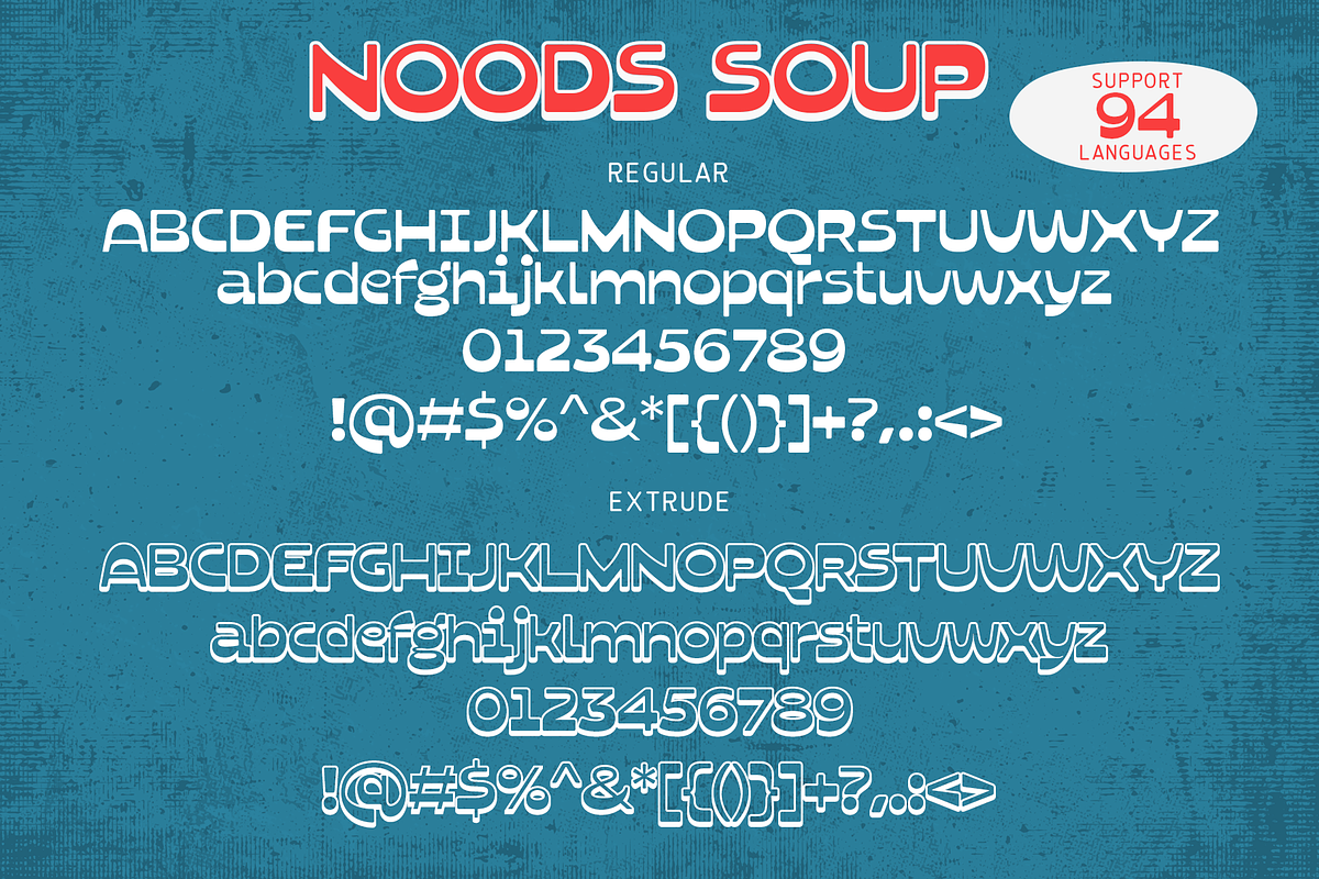 Noods Soup | Retro Vintage Typeface, a Sans Serif Font by Jolicia Type (Photo 11 of 14)