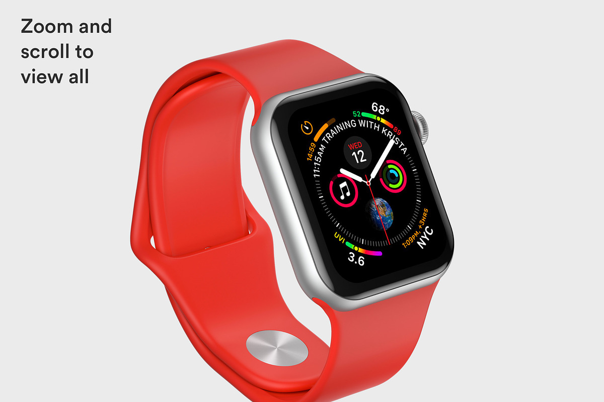 Apple Watch 4 Mockups | PK, a Wearable Device Mockup by ls.graphics (Photo 7 of 8)