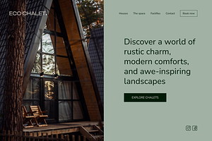 Eco Chalet – Resort & Hotel Website, a Landing Page Template by OLENASTRATIIENKO