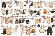 Halloween Clothesline Clipart PNG, a Seasonal Illustration by Designworld (Thumbnail 1 of 5)
