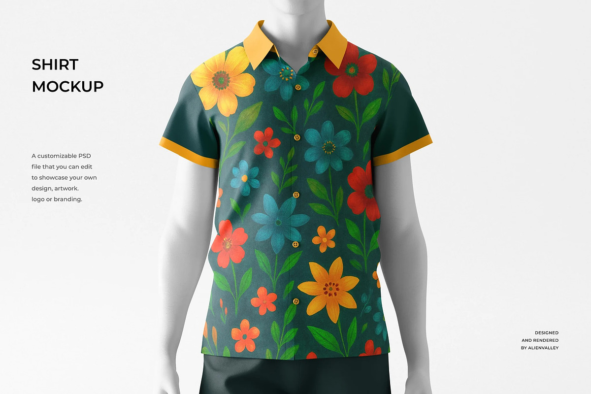 Button Up Shirt Mockup, a Shirt Mockup by zpackcreative (Photo 1 of 4)