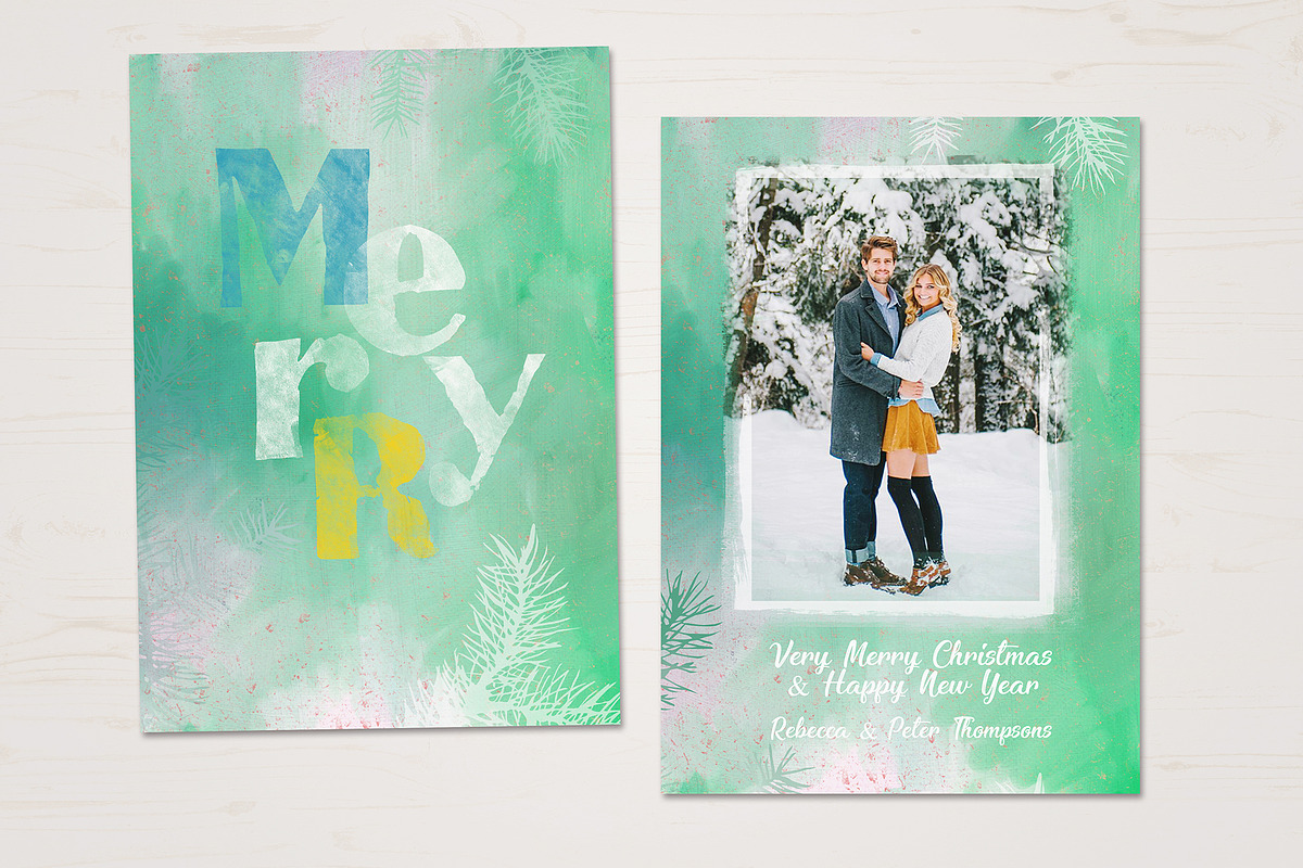 Christmas Card Template, an Invitation Template by TheSeventhDesire
