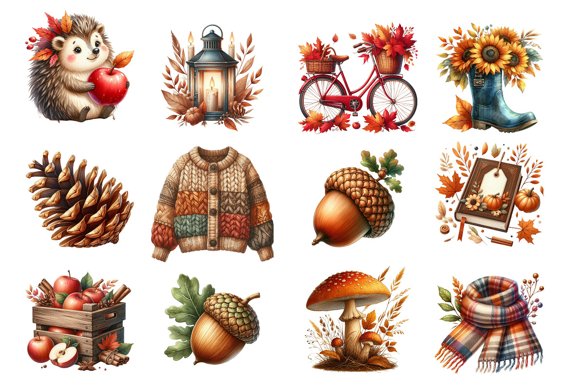 Watercolor Autumn Sublimation PNG, an Illustration by SinaCreation (Photo 2 of 5)