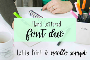 Hand Lettered Font Duo