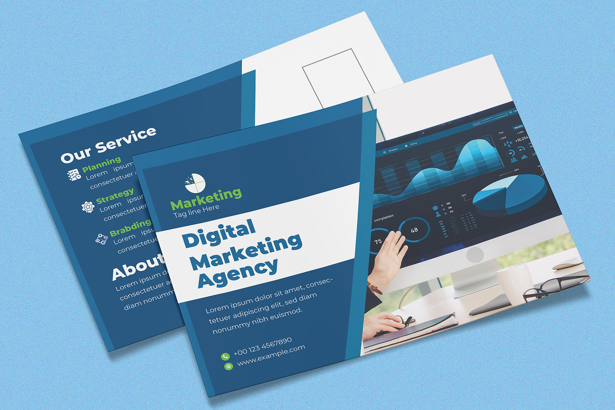 Digital Marketing Agency Post Card, a Card Template by MightyDesign (Photo 7 of 8)