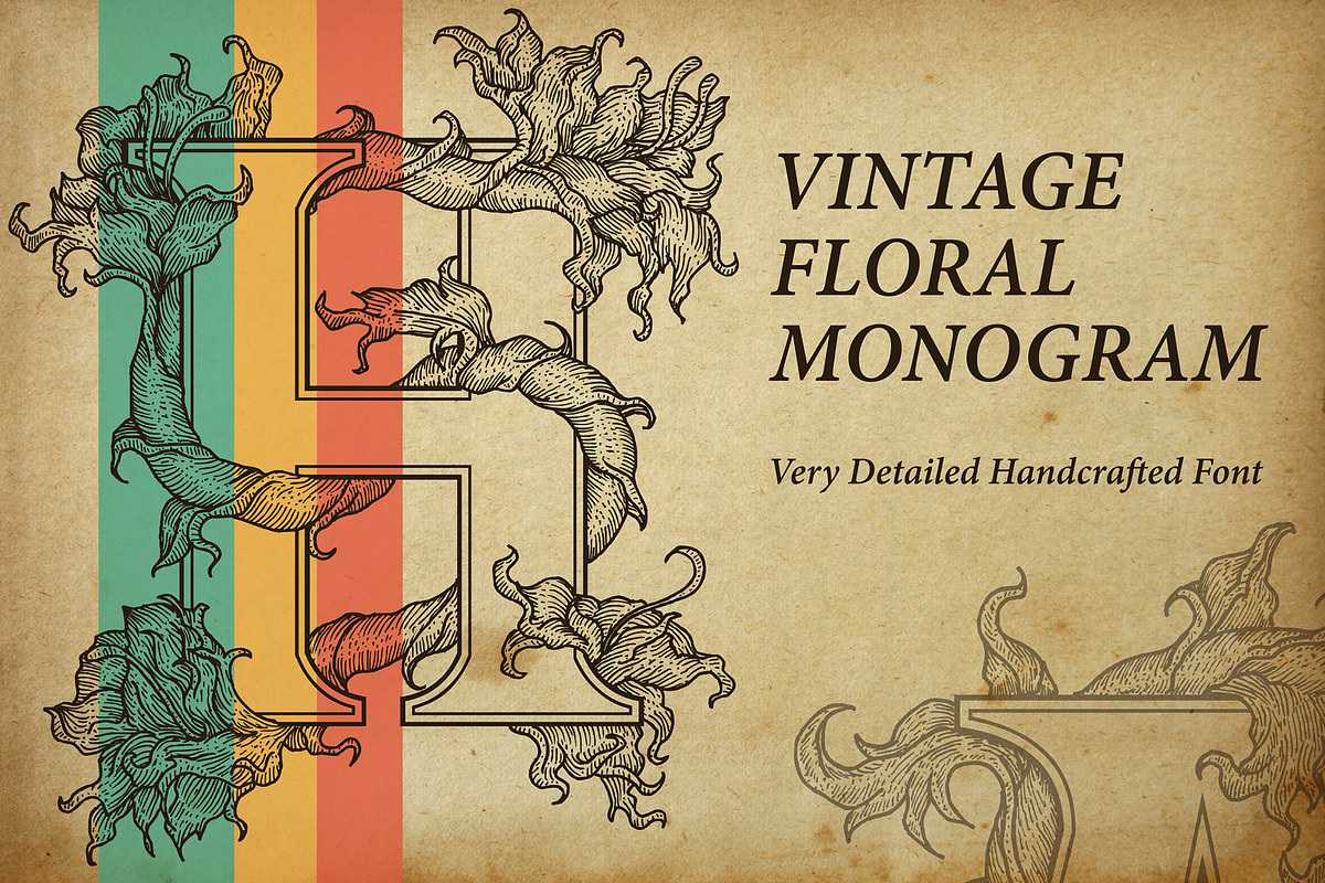 Vintage Floral Monogram