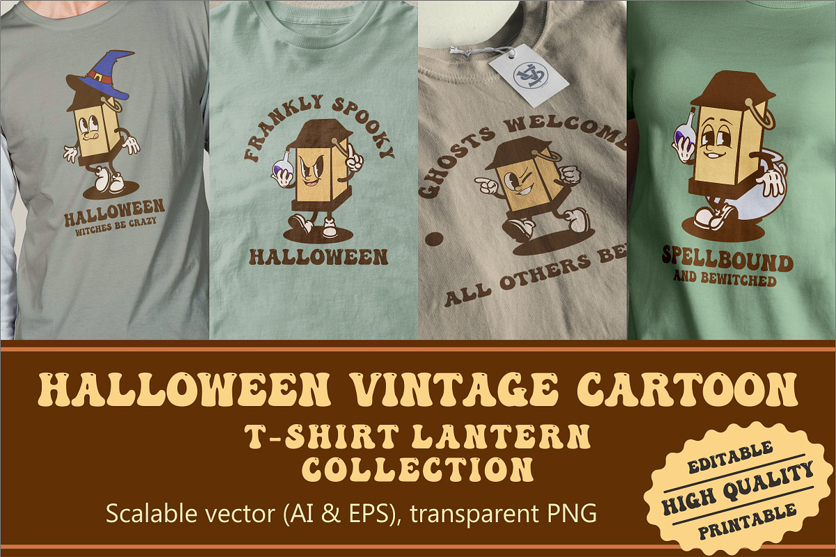 Halloween Lantern Vintage Collection, an Illustration by vectstudio (Photo 1 of 5)