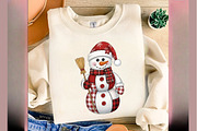 Patchwork Snowman Png Christmas Png, an Illustration by SinaCreation (Thumbnail 4 of 7)