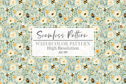 Floral Seamless Pattern, a Seasonal Illustration by Layerology (Thumbnail 1 of 3)
