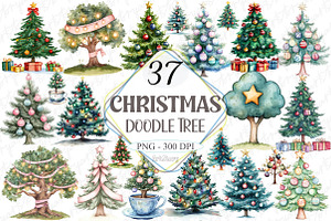 Cute Doodle Christmas Tree Sublimati, a Graphic by designcity5