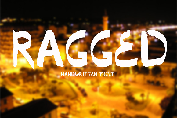 Ragged. Handwritten font. preview 8