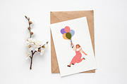 Happy people fly with balloons set, a Person Illustration by Good Studio (Thumbnail 6 of 6)