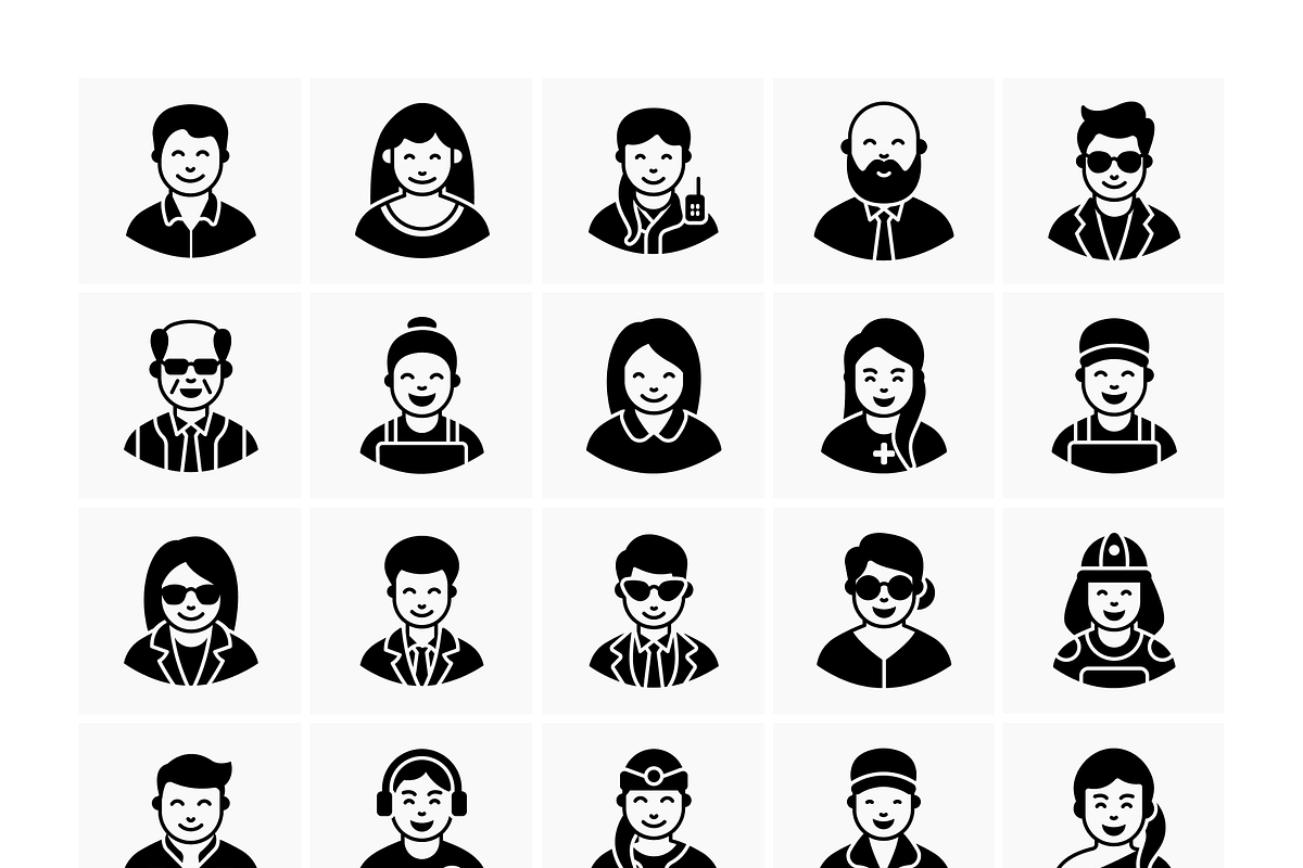 Flat Professional Avatars, a Duotone Icon by Brickclay (Photo 8 of 10)
