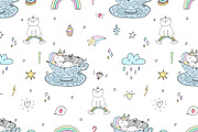 Cute unicorns patterns collection., a Pattern Graphic by Irene_Boiko_ART (Thumbnail 4 of 22)