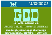 god is watching us font, a Font by weknow (Thumbnail 3 of 5)