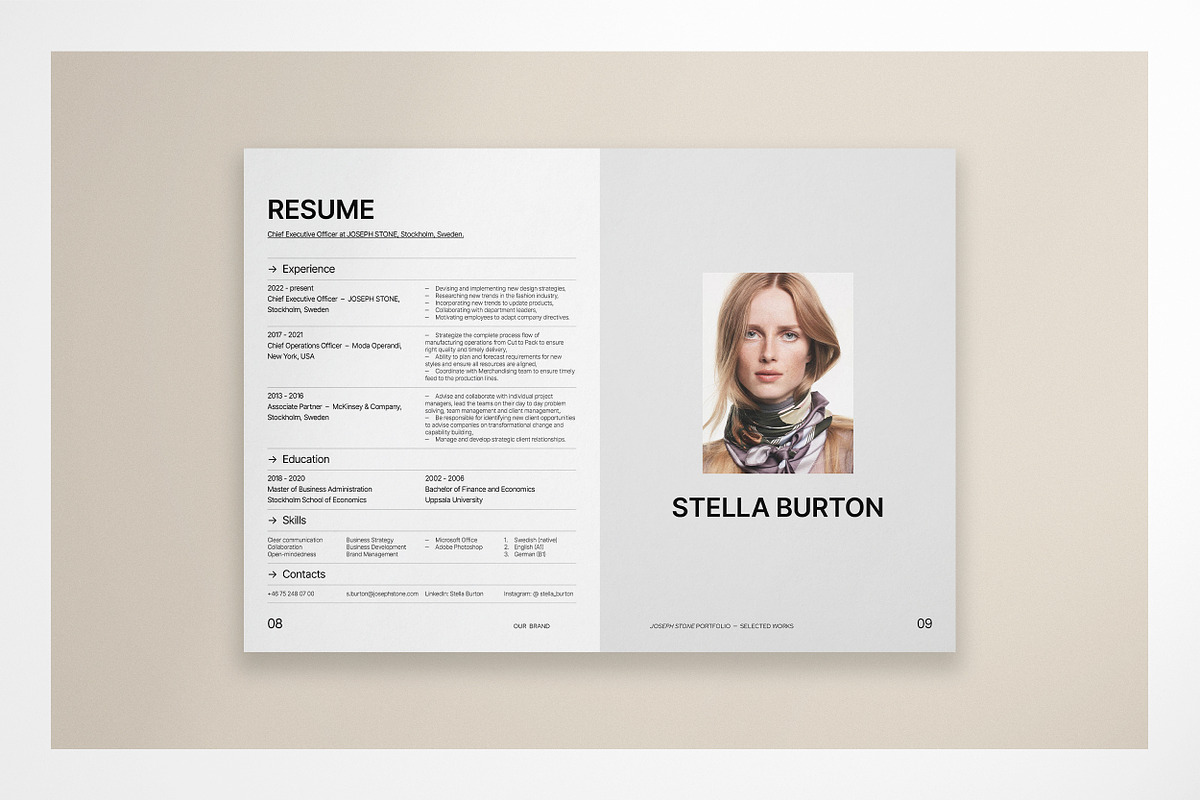 JOSEPH STONE / Portfolio & Resume, a Brochure Template by Studio Dara (Photo 8 of 14)