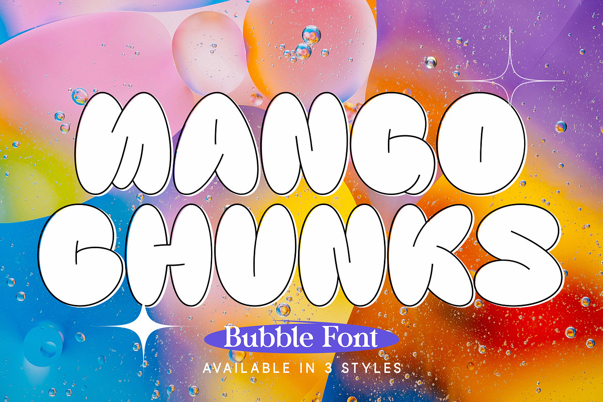 Mango Chunks | Bubble Font, a Handwritten Font by Lemonthe (Photo 1 of 8)