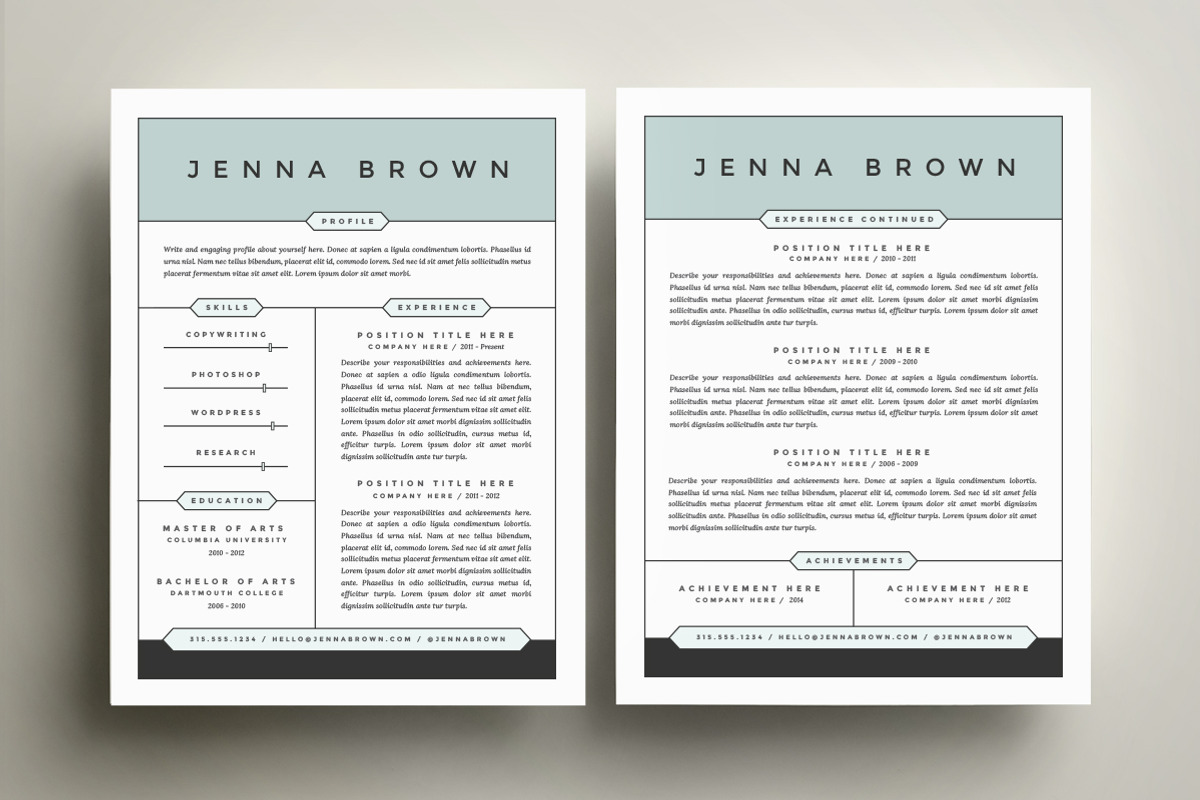 Resume Template 4 Pack | CV Template, a Resume Template by Refinery Resume Co. (Photo 2 of 3)