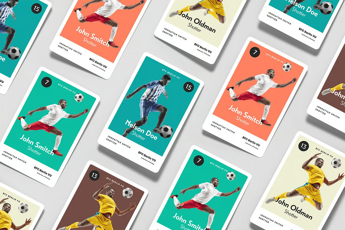 Trading Cards Mock-up, an Advertising Mockup by zippypixelstudio (Photo 9 of 14)