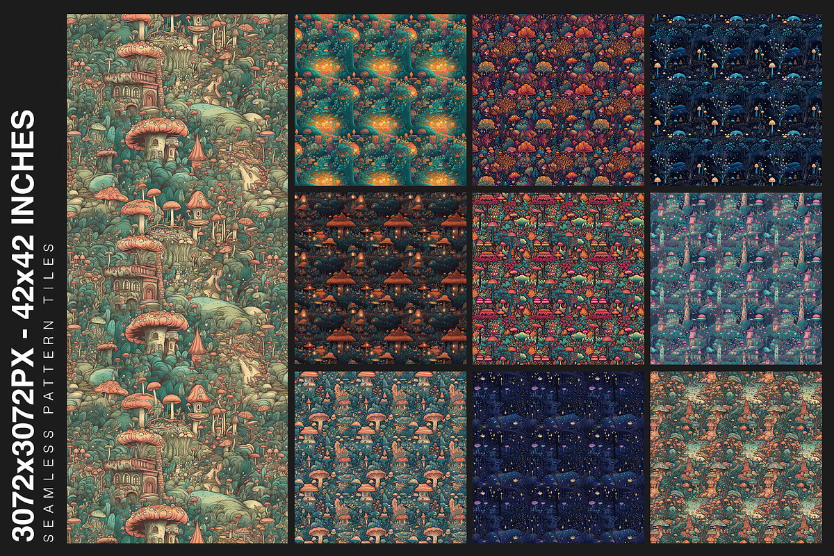 10 Enchanted Forest Patterns, a Pattern Graphic by Motifs (Photo 11 of 11)